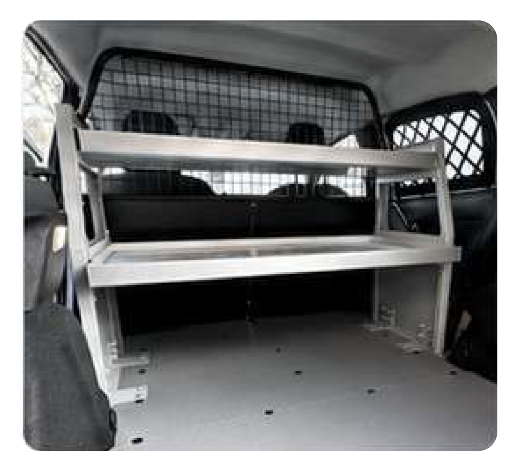 Interior Kia Stonic Van preparado para actividad profesional