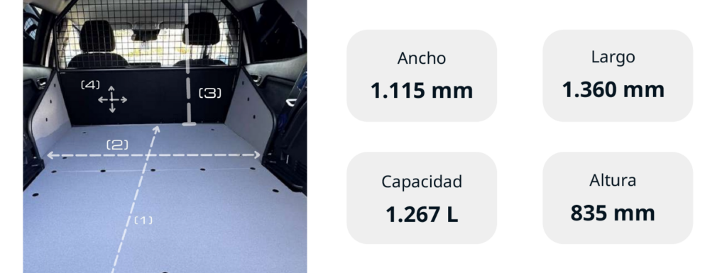 Capacidad de carga del Kia Stonic Van con espacio interior para uso profesional